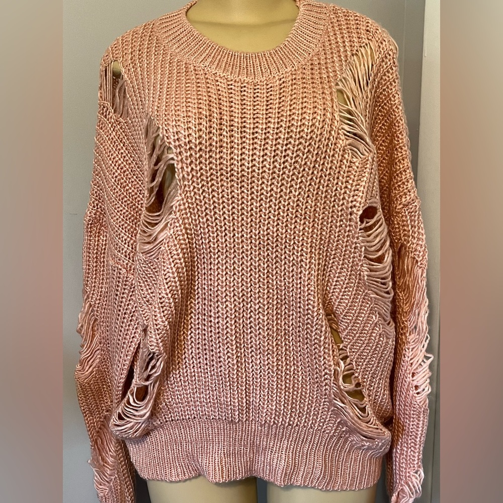 Distressed sweater